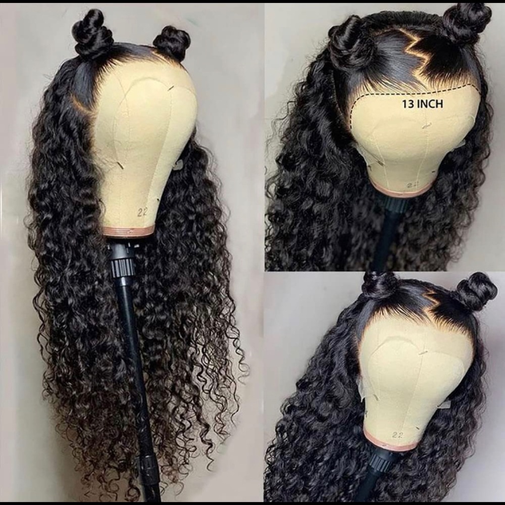 Hair HD Transparent Lace Water Wave Lace Front Wigs Human Hair
